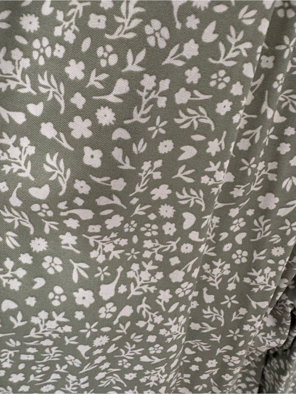 Bluenotes Sage Green Floral Smocked Wide-Leg Jumpsuit - Picture 6 of 6